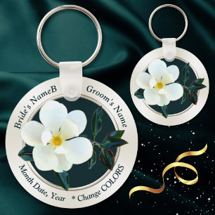 Personalized Magnolia Favours for Any Occasion Keychain