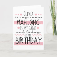Personalized Mahjong Birthday