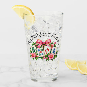 Personalized Mahjong Club Mahjong Player Gift Glass