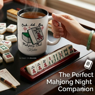 Personalized Mahjong Club Two-Tone Coffee Mug