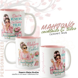 Personalized Mahjong Cocktails & Tiles Ceramic Mug