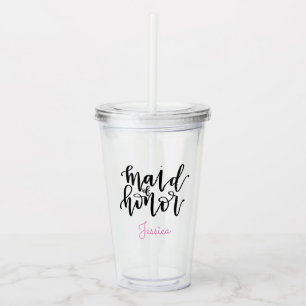 Personalized Maid of Honour Acrylic Tumbler