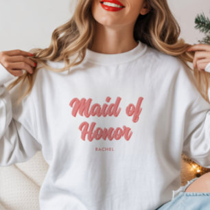 Personalized Maid of Honour Bachelorette Bridal Sweatshirt