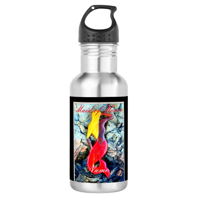 Personalized maid of honour blonde mermaid 532 ml water bottle (Front)