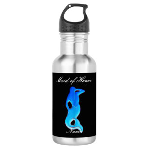 Personalized maid of honour blue mermaid  532 ml water bottle