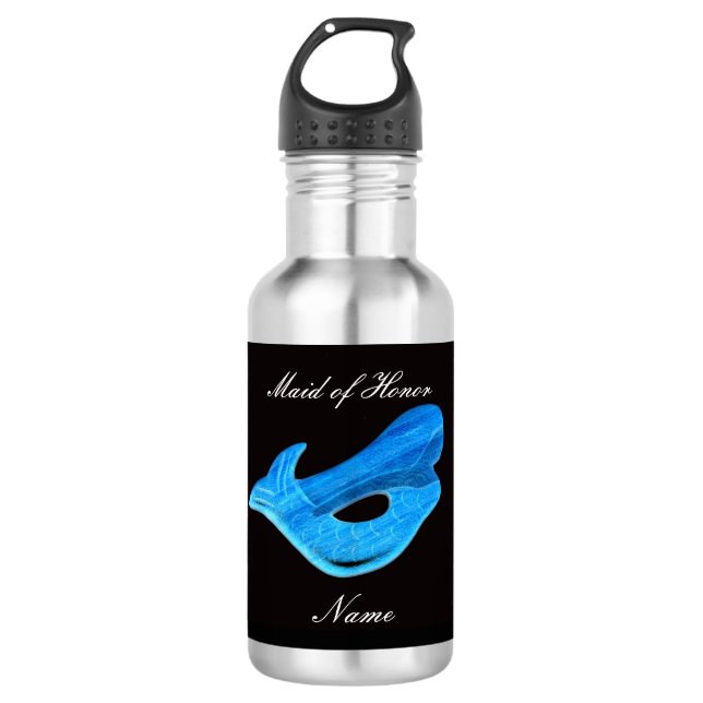 Personalized maid of honour blue mermaid  532 ml water bottle (Front)