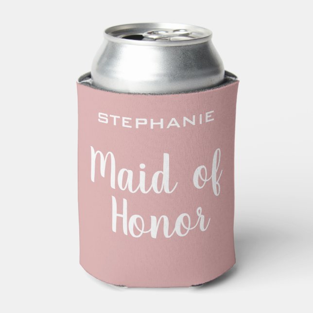 Personalized Maid Of Honour Bridal Party  Can Cooler (Can Front)