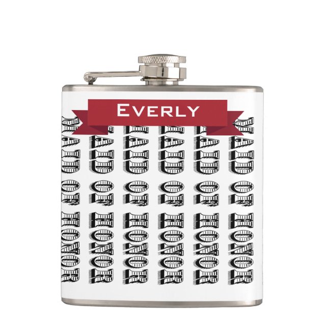 Personalized Maid of Honour Bridesmaid Flask (Front)