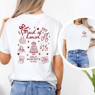 Personalized Maid of Honour Champagne Toast T-Shirt