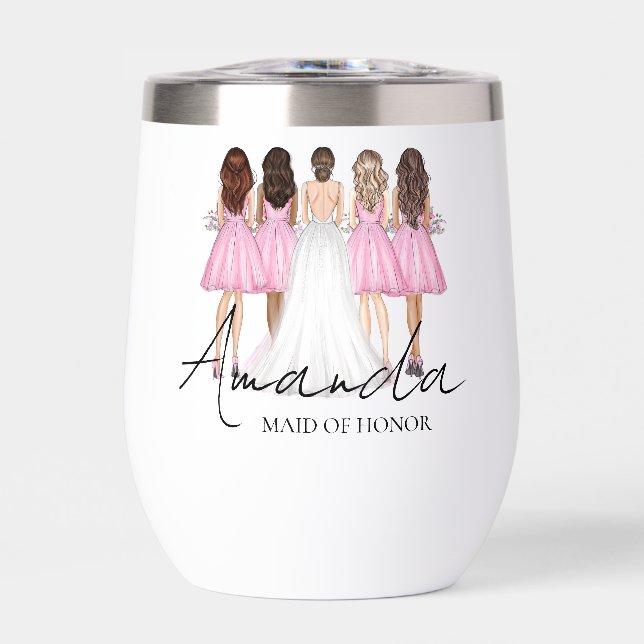 Personalized Maid Of Honour Custom Name Gift (Front)