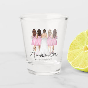 Personalized Maid Of Honour Custom Name Gift Shot Glass