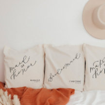 Personalized Maid of Honour Cute Script Tote Bag