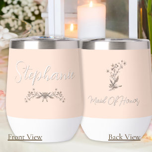 Personalized Maid of Honour Elegant Script Wedding
