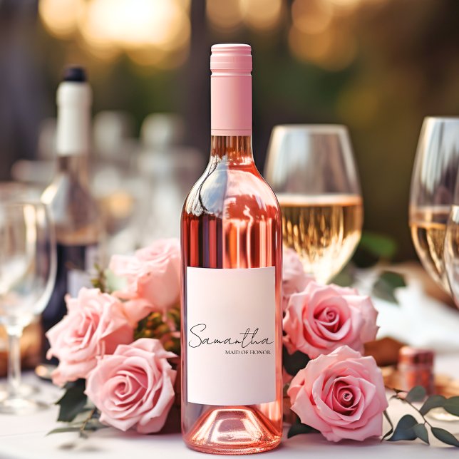 Personalized Maid Of Honour Gift Ideas Sparkling Wine Label (Creator Uploaded)