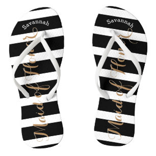 Personalized Maid of Honour or Any Colour Flip Flops