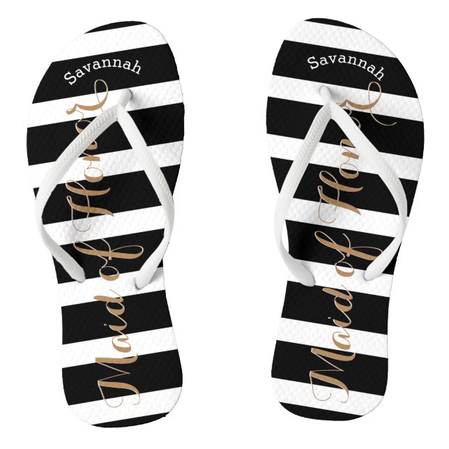 Personalized Maid of Honour or Any Colour Flip Flops (Footbed)