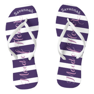 Personalized Maid of Honour Purple or Any Colour Flip Flops