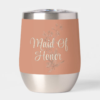Personalized Maid Of Honour Rustic Boho Wildflower