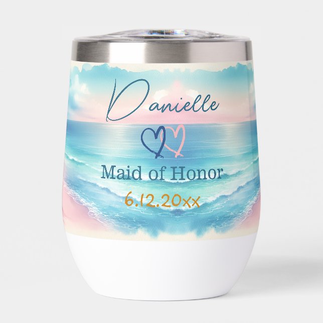 Personalized Maid of Honour to be Coastal Wedding (Front)