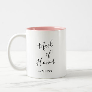 Personalized Maid of Honour Two-Tone Coffee Mug