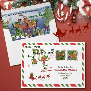Personalized Mail from Your Elf Friends Envelope