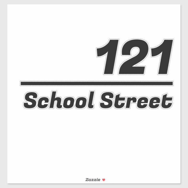 Personalized Mailbox Number and Address (Sheet)