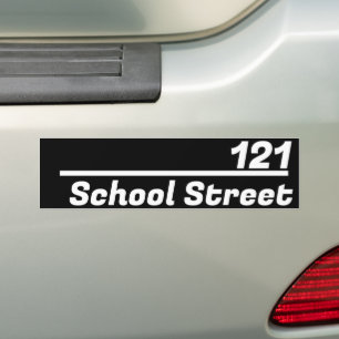 Personalized Mailbox Number and Address Bumper Sticker