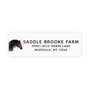 Personalized Majestic Horse Return Addess