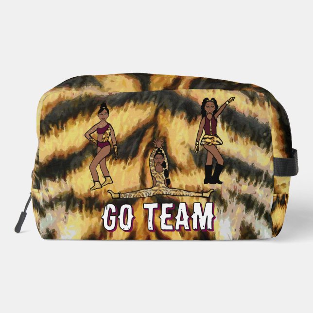 Personalized Majorette Dancer Maroon Tiger #1 Dopp Kit (Back)