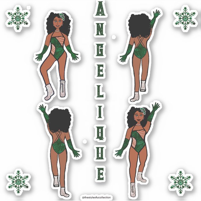 Personalized Majorette / Dancer Stickers Forest #1 (Front)