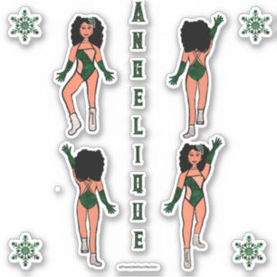 Personalized Majorette / Dancer Stickers Forest #2