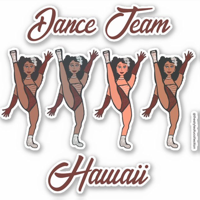 Personalized Majorette / Dancer Stickers Merlot (Front)