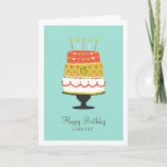 Personalized Make a Wish Card<br><div class="desc">Festive and colourful birthday cake illustration by Shelby Allison.</div>