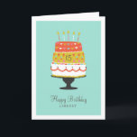 Personalized Make a Wish Card<br><div class="desc">Festive and colourful birthday cake illustration by Shelby Allison.</div>