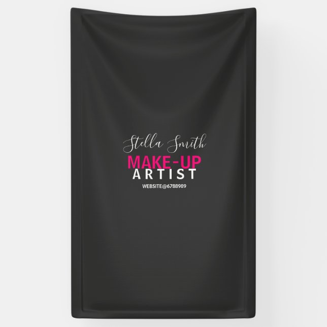 Personalized Makeup Artist Standard Banner (Vertical)