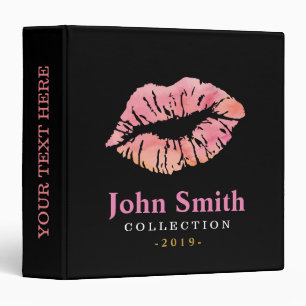 Personalized Makeup Artist Watercolor Lips Binder