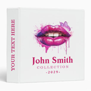 Personalized Makeup Artist Watercolor Lips Binder