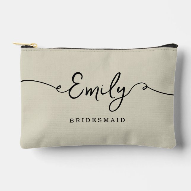 Personalized Makeup Bag Bridesmaid Gifts (Front)