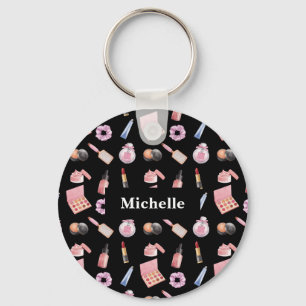 Personalized Makeup Cosmetics Pattern Cosmetology Keychain