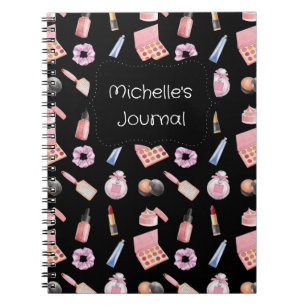 Personalized Makeup Cosmetics Pattern Cosmetology Notebook
