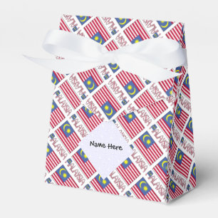 Personalized Malaysia Flag Tiled Favor Box