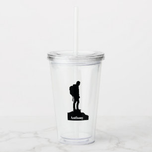 Personalized Male Hiker Acrylic Tumbler