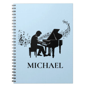 Personalized Male Piano Player - Pianist Music Not Notebook