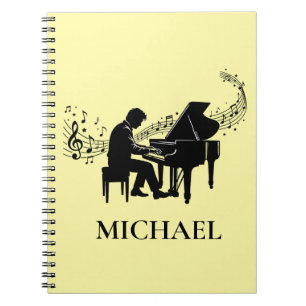 Personalized Male Piano Player - Pianist Music Not Notebook