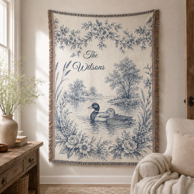 Personalized Mallard Duck Throw Blanket (Creator Uploaded)