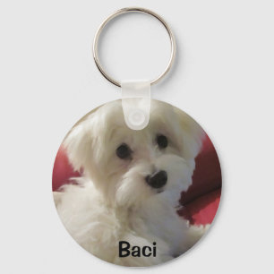 Personalized Maltese Keychain