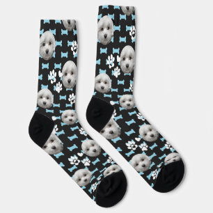 Personalized Maltese Socks — Custom Dog Photo Gift