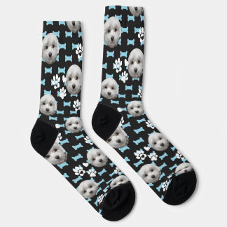Personalized Maltese Socks — Custom Dog Photo Gift