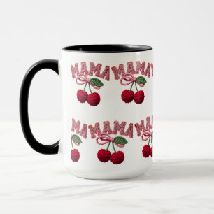 Personalized “Mama” Cherry Print – Funny Kitchen T Mug