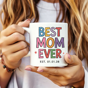 Personalized Mama Coffee Mug Best Mom Ever Gift